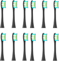 12PCS Replacement Tooth Brush HeadsCompatible for Oclean X/X PRO/ Z1/ F1/ One/Air 2 /SE Soft Toothbrush Cleaning(12pcs Black)