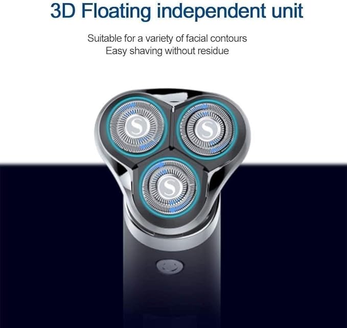 Gifts for Dad 3D Floating Electric Shaver for Men with Smart LCD Screen - Rechargeable Rotary Razor