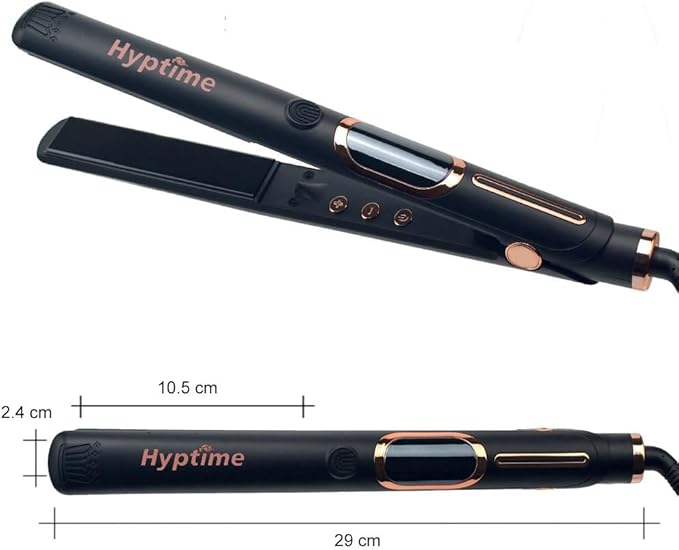 Titanium Flat Iron Straightener Digital Display to Accurately Control Temperature 1 Inch for Thick &amp Curly Hairs Professional Dual Voltage 500°F Fast Heating for Black Hair Friendly