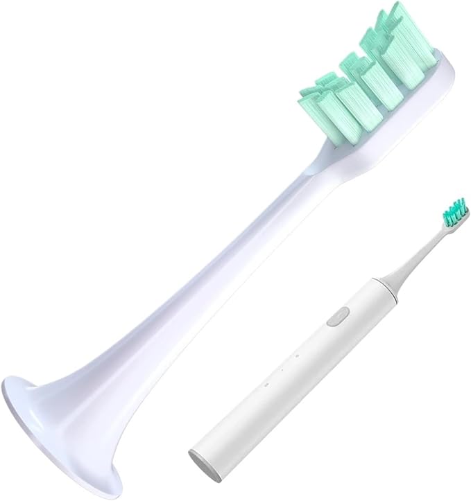 8 Replacement Heads Compatible for T300 and T500 Sonic Electric toothbrushes(8 Blue)