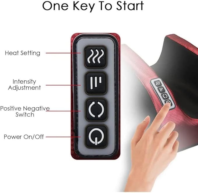 Foot Massager Machine Kneading and Rolling Electric Foot Massager Foot Massager for Plantar Fasciitis Multi-Functional Leg Calf Ankle Massager (Color : Red)