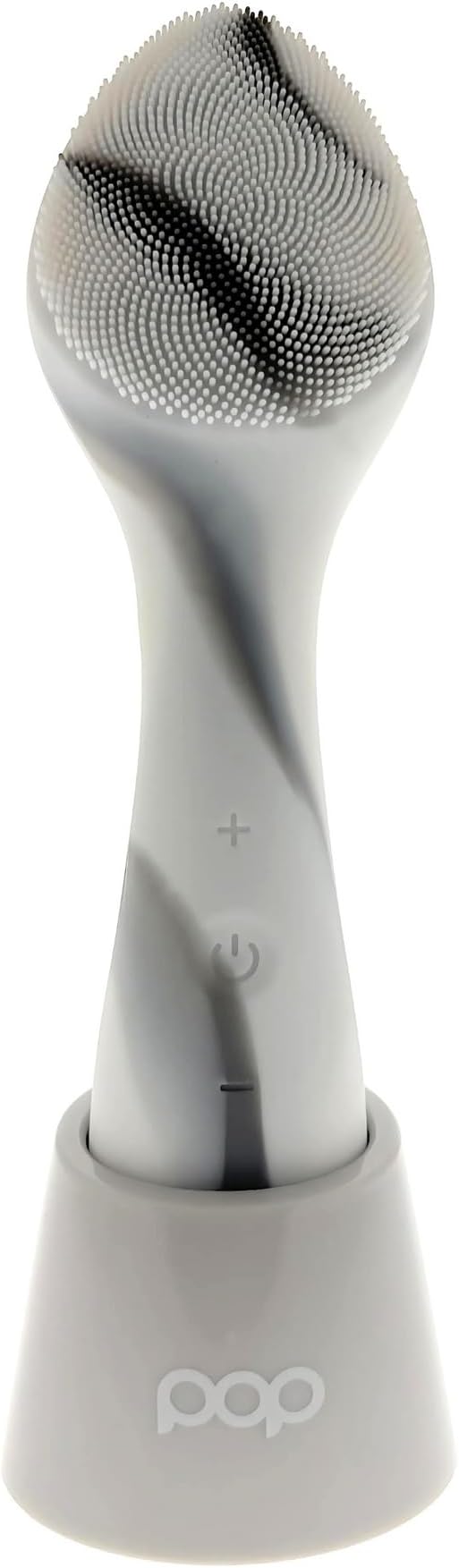 Pop Sonic Spade Facial Cleansing Device - Facial Massager to Cleanse Massage &amp Infuse - Soft Silicone Bristles w/ 12000 Vibrations Per Minute - Waterproof Face Brush Cleanser