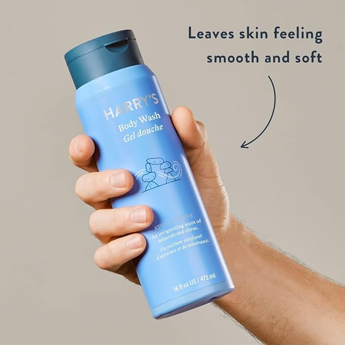 Harry's Men's Body Wash Shower Gel - Stone 16 Fl Oz (Pack of 4) - Packaging May Vary