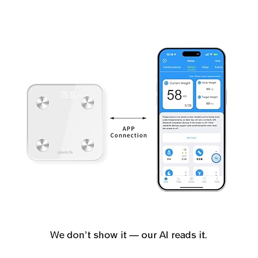 Smart Bluetooth Body Scale Digital Weight Scale with BMI Analysis Heart Health Tracking White