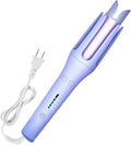 Automatic Rotating Curling Iron 1.25 Inch Ceramic Ionic Hair Curler for Long Hair with 4 Temperature Fast Heating Beach Waves Curling Wand for Styling Travel Salon (US Plug 110V)