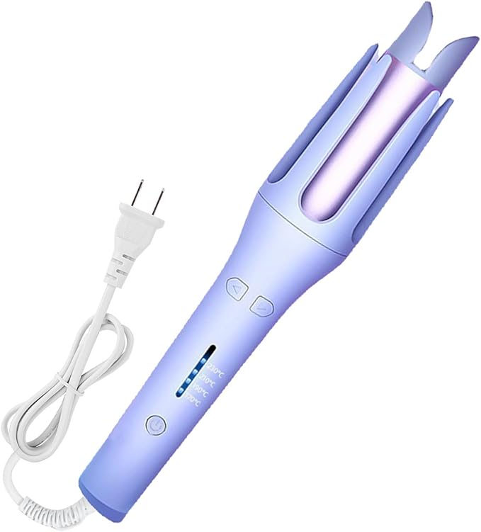 ZJchao Automatic Curling Iron 32mm Ionic Ceramic Hair Curling Wand Fast Heating Curler with 4 Temperature Settings for Salon Home Styling (US Plug 110V)