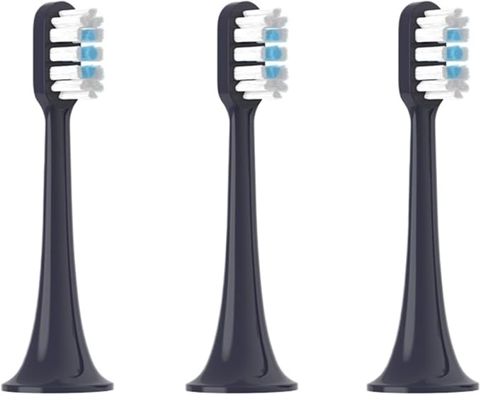 Electric Toothbrush Heads Suitable for T700/T300/T500 T500C Models(White blue-3pcs)