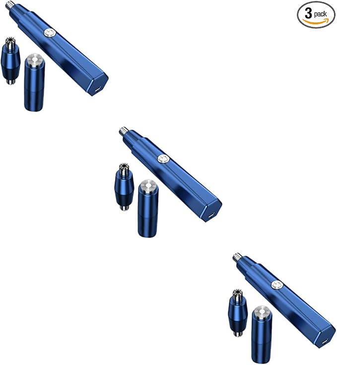 3sets Electric Facial Hair Remover Nose Ear Hair Trimmer for Women Eyebrow Compact Design for Quick Cleanup for