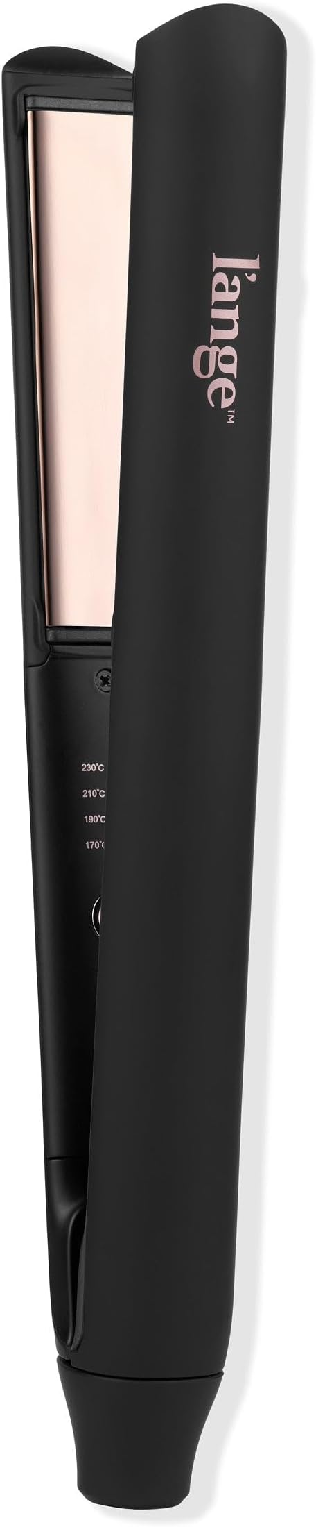 L'ANGE HAIR Straight Forward Titanium Flat Iron – 1” Floating Plates | Dual Voltage | 360° Swivel Cord | Auto Shut-Off | Safety Cool Tips | Ideal for Straightening Curling and Waving (Black)