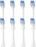 8-16pcs Toothbrush HeadsCompatible for with Protective Cover(8pcs White)