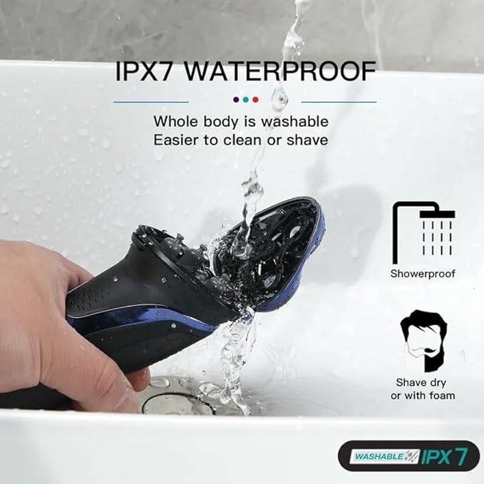 Head Shaver for Men 3D Floating Head Rotary Electric Shaver for Men Waterproof Beard Electric Razor Face Shaving Machine Rechargeable