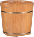 Foot Tub Wooden Foot Basin Wooden Barrels Pedicure Basin Wood Wind Foot Bath Barrel Oak Foot Tub Barrel 35cm Heighten Wooden Foot Bath Wood Foot Barrel Solid Wood Basin foot Bath Wooden Bucket Foot Sp