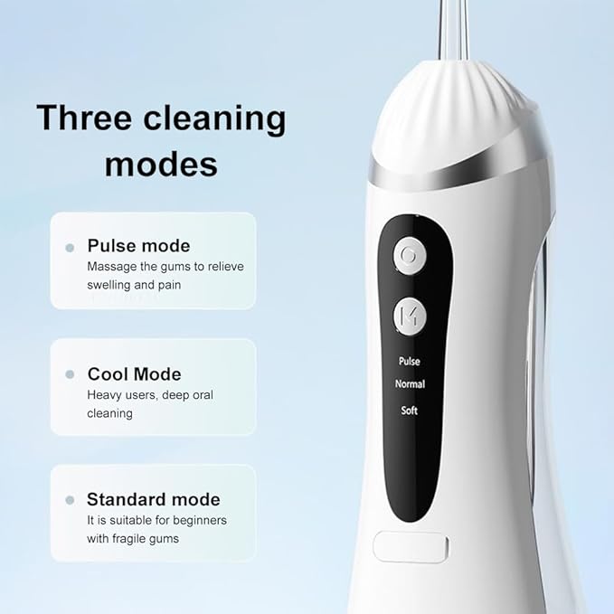 Water Dental Flosser for Teeth Cordless Portable Water Flosser with 3 Modes Rechargeable Electric kit Waterproof Electric Irrigator for Braces Sensitive Gums Home &amp Travel Use