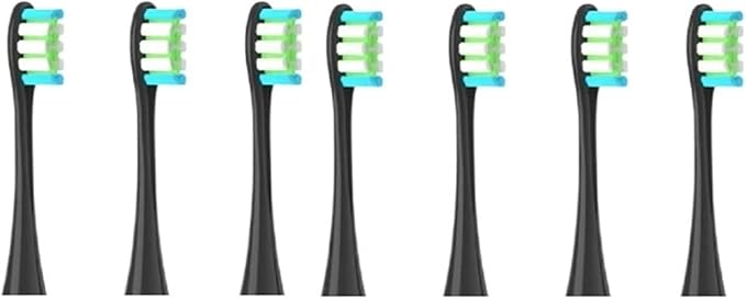 Sonic Electric Toothbrush Vacuum Bristle Suitable for/X/X / Z1/ F1/ One/Air 2 /SE Replacement Head Brushes(7pcs Black)