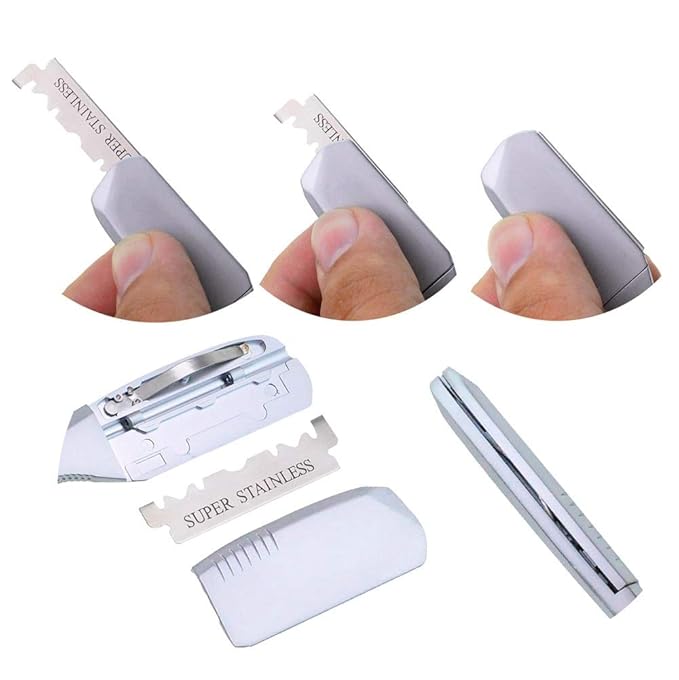 DE Razors 10 Blades Manual Shaver Salon Barber Razor Beard face shaver underarm hair removal Body shaving men shave eyebrow