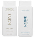 Native Body Wash 2-Pack: Sandalwood &amp Shea Butter + Sea Salt &amp Cedar (18 fl oz each)