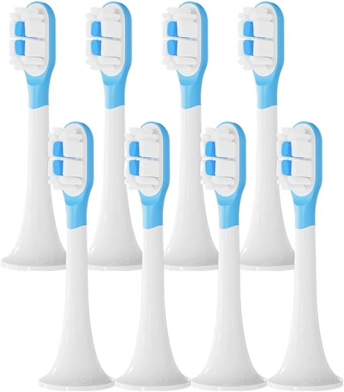 5 PCS Replacement Toothbrush Heads Compatible for T300 T500 Sonic Electric Teeth Brush Soft Teethbrush Nozzles(8 BJ White)