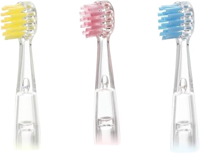 Kids Replacement Toothbrush Heads ForCompatible for Revyline RL025/LANBEIBEI LB-L01 Electric Accessories Nozzles Bristles(4PCS Yellow)