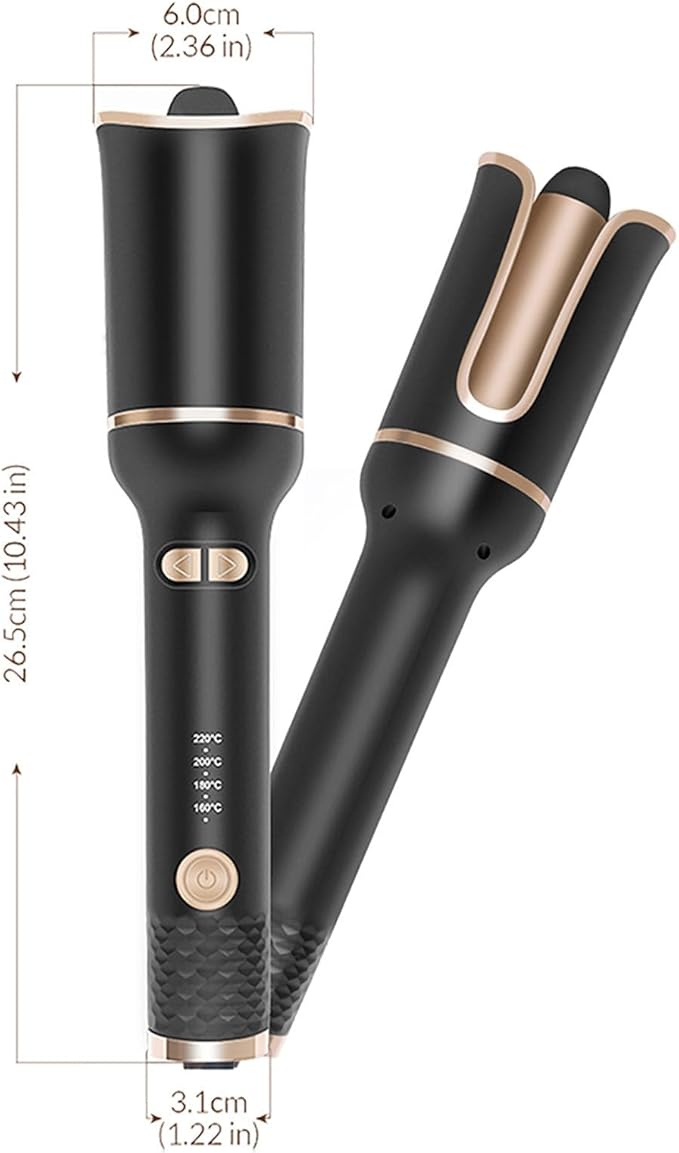 Automatically Hair Curler Automatic Looper Wavy Crimping Curl Tool Professional Anti-Tangle Auto Curling Iron with 5 Temperatures &amp Timers &amp LED Display
