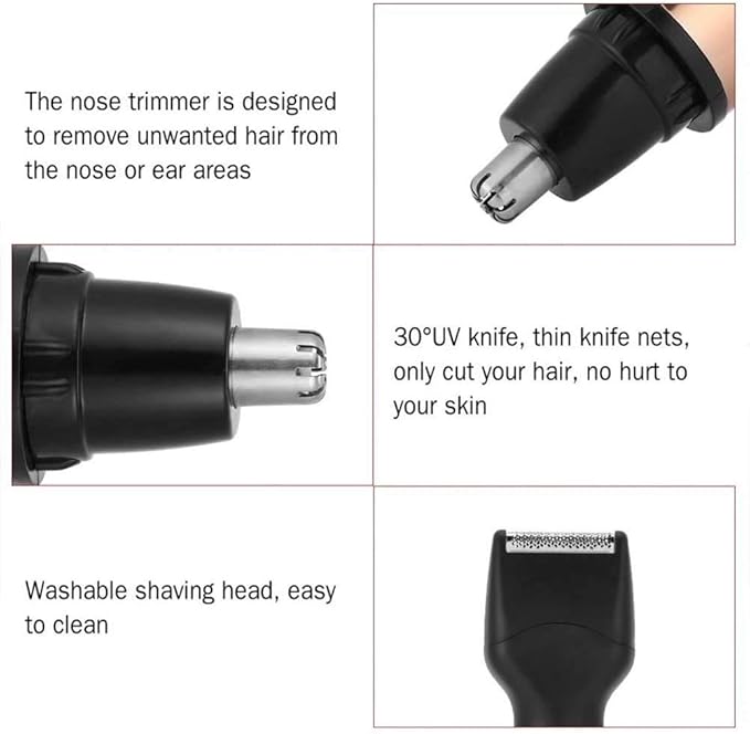 Professional Nose Ear Hair Trimmer for Men Women Electric Nostril Nasal Hair Clippers Trimmers Waterproof Mute Motor Wet/Dry Professional Painless Eyebrow and Facial Hair Trimmer Chargeable