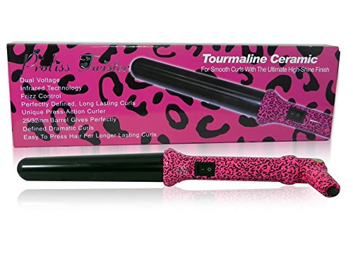 Authentic NIB Animal Twister Pink Leopard (Cheetah) 25mm Curling Iron