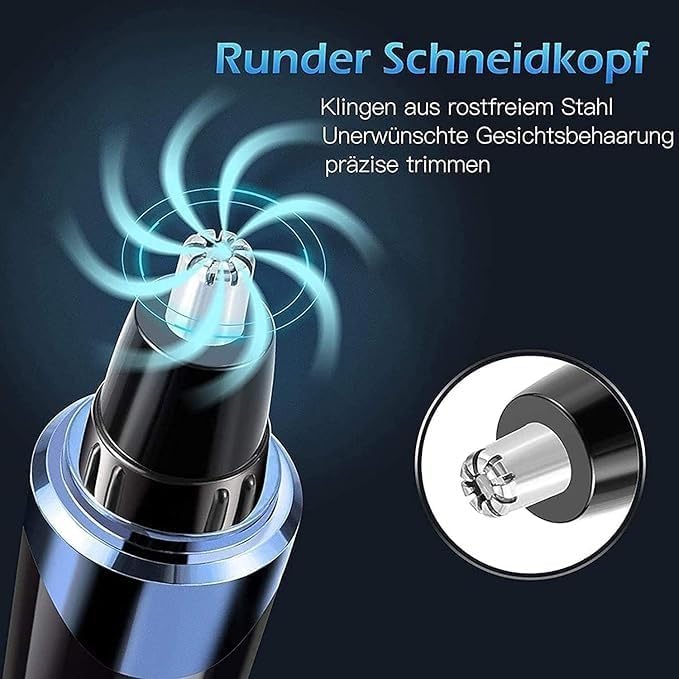 Nose Hair Trimmer 4 in 1 Ear and Nose Hair Trimmer for Men Painless Nose Hair Remover Men Grooming Kit USB Rechargeable Black