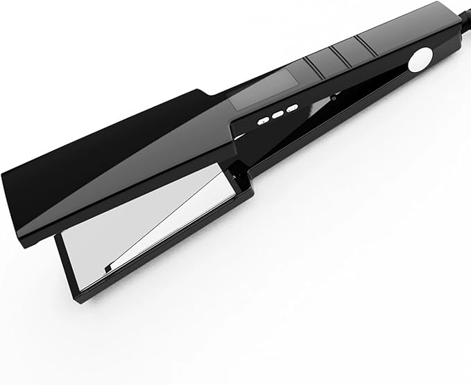 Ultra Wide Professional Hair Straightener Titanium Flat Iron with LCD Display 50-230°C Temperature Control 50x110mm Plates 360° Swivel Cord