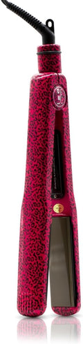 ISO Beauty ISOAOLHPK-203O Omega 1.5' TItanium-Plated Hair Straightener - Hot Pink Leopard