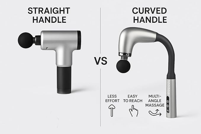 Handheld Cordless &amp Rechargeable Back Massager - Quiet - Full Body Massage Device for Women Aches Relief Sports Recovery and Deep Relaxation - 99Silver