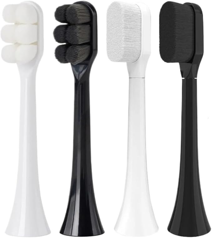 Toothbrush Brush Head Soft Bristle for Phil Soni HX3 HX6 HX9 Series HX3210 3211 6150 6500 6510 6530 9342 6730 9312 9372care IPS(FLP-R2-WH4PCS)