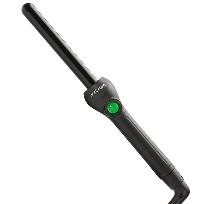 Jose Eber: Clipless Curling Iron .75 (19mm) - Black - Professional Tourmaline Ceramic Barrel Wand Styling Tool Ion Technology Heat Resistant Glove