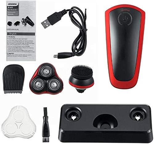 Electric ShaversUSB Rechargeable Wet/Dry Electric Shaver 3 in 1 Waterproof 3D Men Rotary Shaver Cordless Facial Cleaning Brush for Men Women