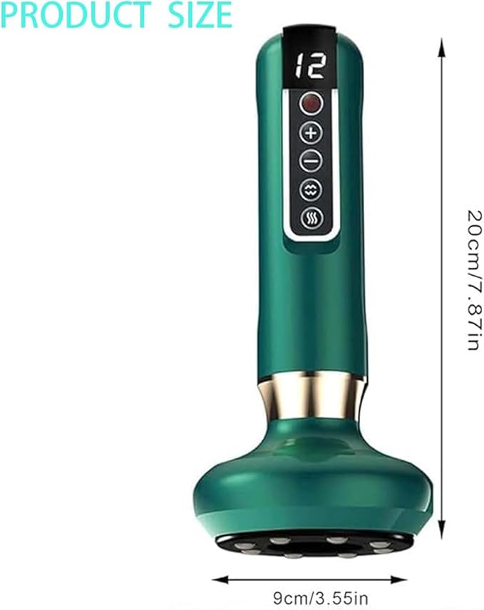Handheld Cellulite Massager Massage Tools Rechargeable Cordless with 12 Suction Modes Massage Abdominal Belly Neck at Home. (White)