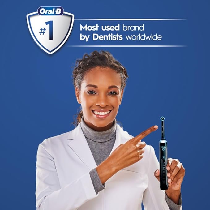 Oral-B Genius X Limited Rechargeable Electric Toothbrush with 1 Replacement Brush Head Travel Case Midnight Black
