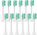 12PCS Replacement Brush HeadsCompatible for XIAOMI MIJIA T300/T500/T700 Electric Tooth Soft Bristle Caps Vacuum Package Nozzles(12Green)