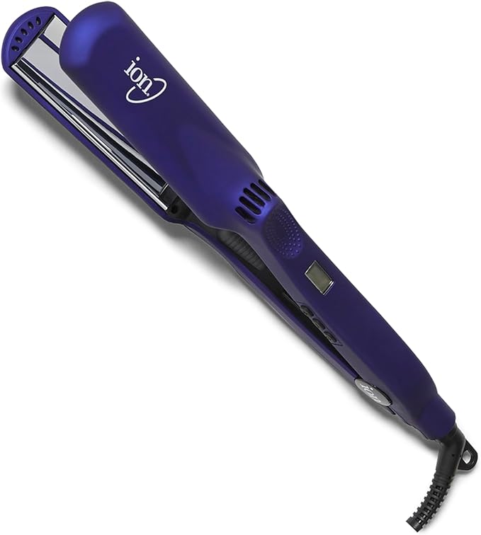 ion Titanium Gator Digital Flat Iron 11/4 Inch Straighten Curl or Flip Hair Heats up to 450°F Digital Display Dual Voltage