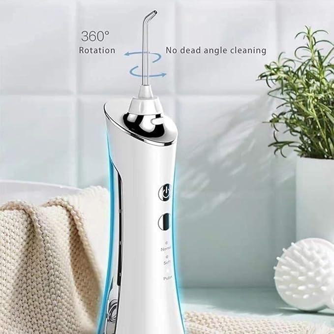 Water Flosser Professional Cordless Dental Oral Irrigator - Portable and Rechargeable Waterproof 4 Modes Water Flosser for Home and Travel Braces &amp Bridges Care