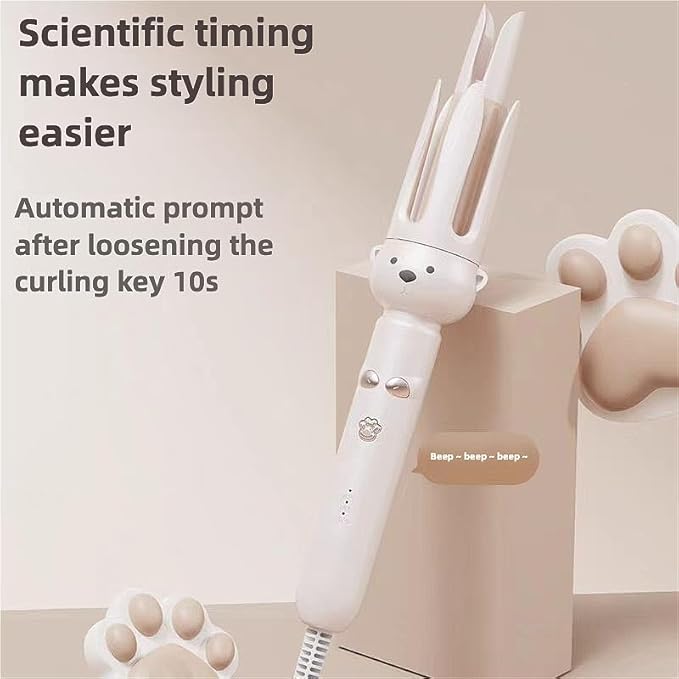 Fully Automatic Curling Stick Lazy Curling Tool28 mm Comfort Curler Electric Rotating Curling Iron for Medium-Length Hair