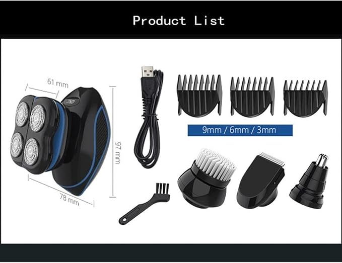 Electric Razor for Men Men Electric Shaver Razor Beard Sideburns Nose Hair Clipper Trimmer Bald Head Shaving Machine
