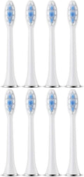 Replacement Toothbrush Heads Compatibility for Revyline RL010 Electric Accessories Nozzles Bristles(8PCS White)