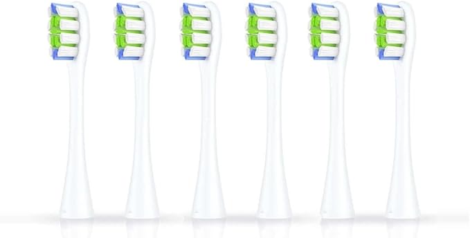 Replacement Brush HeadsCompatible for X PRO /F1/Z1/One/ Air2 Sonic Electric Toothbrush Nozzles(6 pcs Blue)