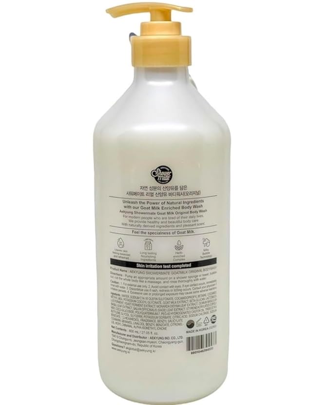 Goat Milk &amp Manuka Honey Body Wash with Pump – Pure &amp Natural Nourishing Cleanser