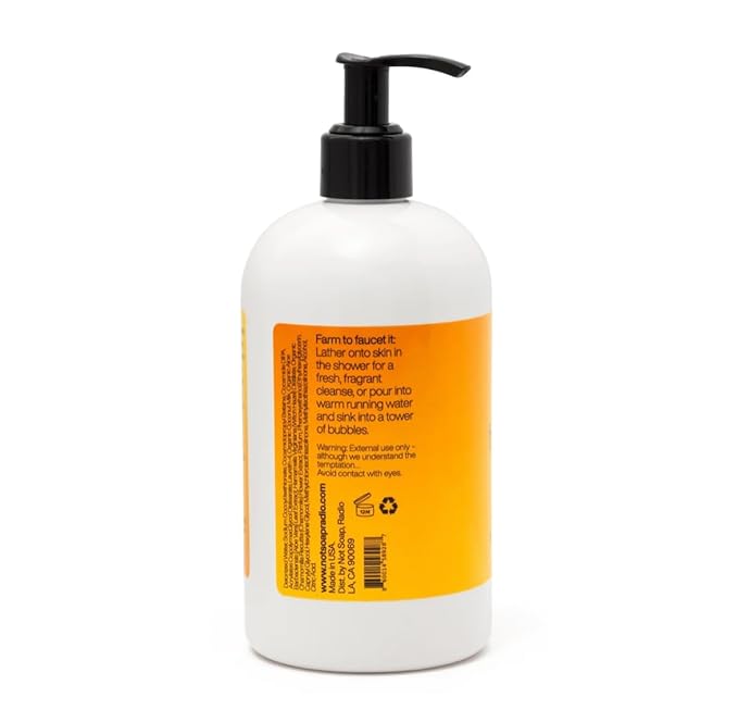 Not Soap Radio honey and california poppy | bath/shower gel | farm to bottle