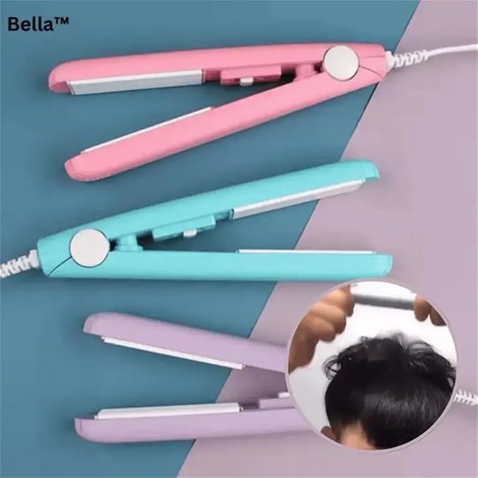 Bella Mini Curling Iron Curls Your Hair Beautifully in Just 5 Minutes (Pink)
