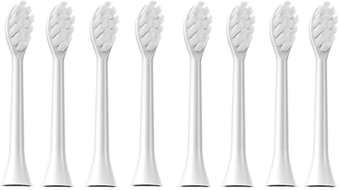 Replacement Toothbrush HeadCompatible for SUBORT S6 Electric(8 White Brush Head)