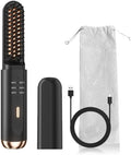Rechargeable Multifunctional Cordless Hair Straightener Brush Fast Heated Straightener Brush Negative Ions Electric Hot Comb Hair