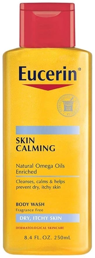 Eucerin Skin Calming Body Wash - Cleanses and Calms to Help Prevent Dry Itchy Skin - 8.4 fl. oz. Bottle (Pack of 3)