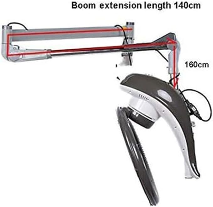 950W Orbiting Wall Mount Hair Dryer Standing Professional Salon Hair Spa Color Processor Plate Heater Salon Barber System Hood with Adjustable Timer and Temperature