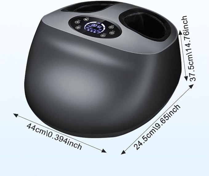 Foot Massager with Heat Shiatsu Kneading &amp Air Compression Full-Wrap Foot Massage Machine with Adjustable Modes Home Relaxation Gift for Family and Friends