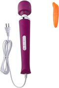 Vibrating Big Deep Tissue Full Body Massager for Muscle Relief Back Neck Hand Foot Leg Arm Massage Powerful Handheld Tool for Women Muti Speeds (Purple Big and Orange Small Massager)